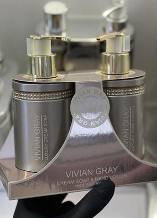 Набір крем-мило та лосьйон для рук vivian gray brown crystal (2x250 ml)1 фото