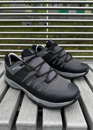 Термо кроссовки salomon active sport (черно -серые)