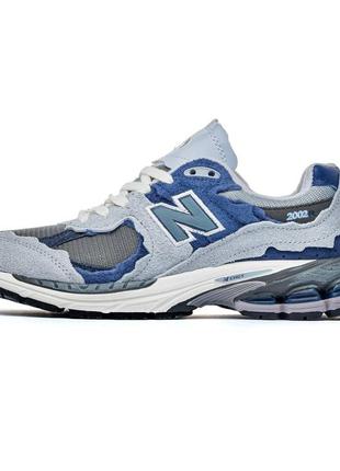 Кроссовки мужские new balance 2002r blue замш