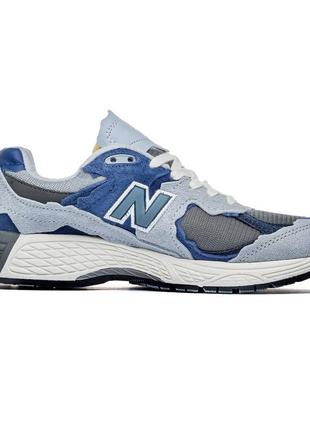 Кроссовки мужские new balance 2002r blue замш2 фото