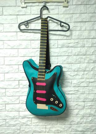 Сумка рюкзак гітара бірюзова жіноча молодіжна дівоча у формі гітари