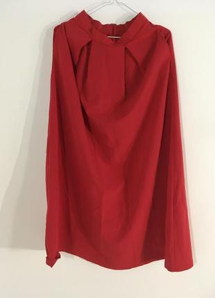 Красная юбка в пол костюмная ткань 50% шерсть tess dress
