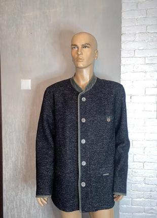 Австрийский винтажный шерстяной кардиган пиджак жакет очень большого размера батал steinbock