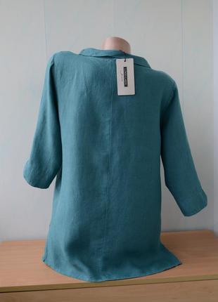 Льняная блуза в стиле бохо lungo l'arno , лен, италия3 фото
