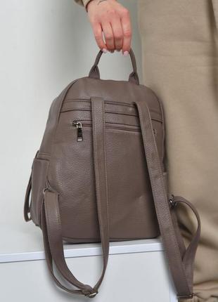 Женский рюкзак черного цвета цвета мокко6 фото