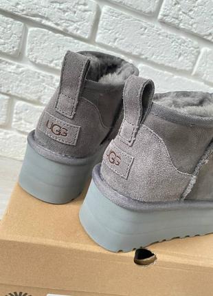 Угги угги угги угги ugg classic ultra mini platform'moss green'4 фото