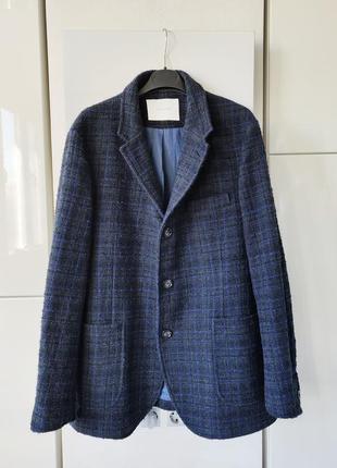 ♥️1+1=3♥️ rene lezard италия мужской пиджак из смеси шерсти в клетку6 фото