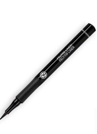 Стойкая фломастер подводка для контура глаз черная ив ротор