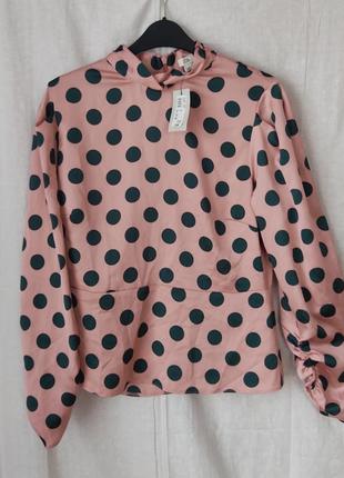 Блуза шёлковая с баской river island раз. 48