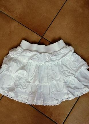 Белая летняя юбка next девочке, 2-5 лет, бу, киев1 фото
