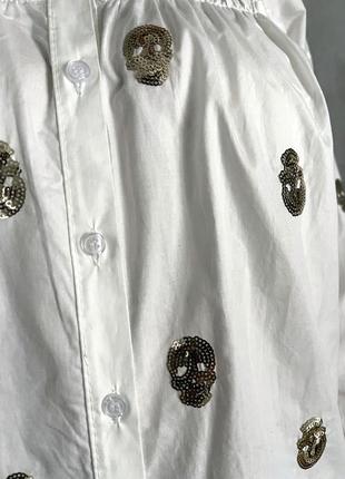 Яркая и стульная рубашка блуза со стойкой от april vintage3 фото