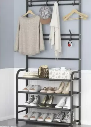 Универсальная вешалка для одежды new simple floor clothes rack size 60x29.5x151 см4 фото