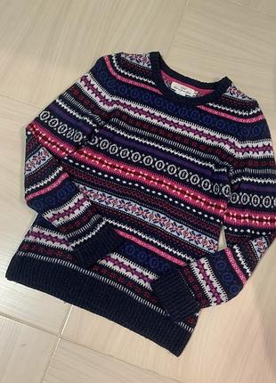 Теплый яркий джемпер h&amp;m, размер с/м 8