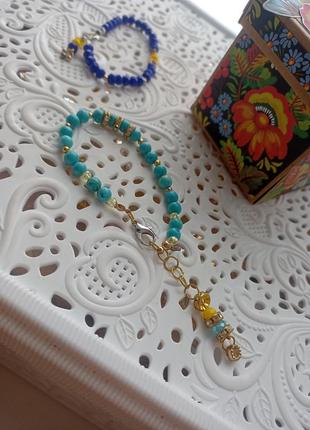 Браслет з натурального каміння🩵✨