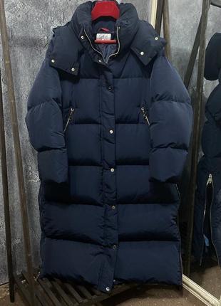 tommy Leather hilfiger пуховик довгий