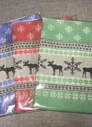 Лляний кухонний рушник різдво лен лляний подарунок подарок полотенце льняное2 фото
