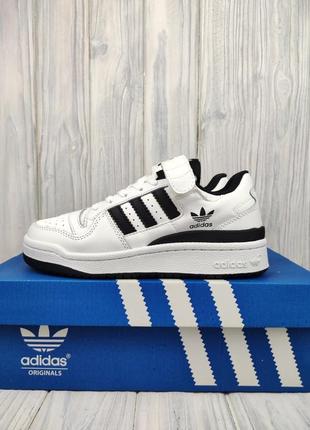 Adidas forum low white black10 фото