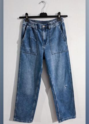 Джинсы прямые с высокой посадкой canda denim jeans