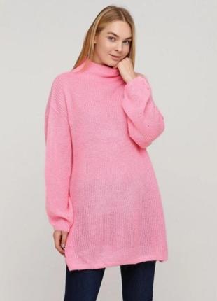 Теплый удлиненный свитер свитерок/платье3 фото
