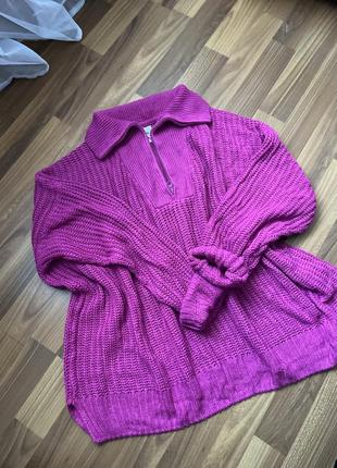 Оверсайз свитер с замком