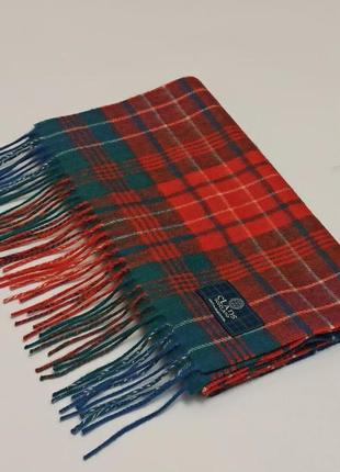 Теплый шерстяной шарф clans 100% шерсть ягненка шотландия2 фото