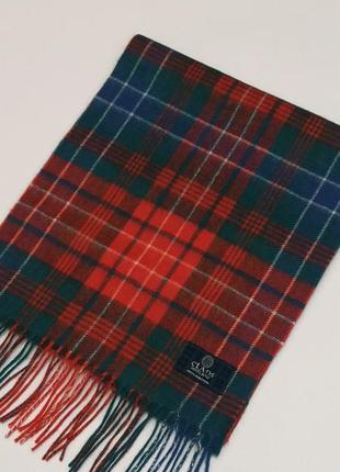 Теплый шерстяной шарф clans 100% шерсть ягненка шотландия3 фото