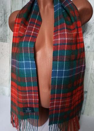 Теплый шерстяной шарф clans 100% шерсть ягненка шотландия10 фото
