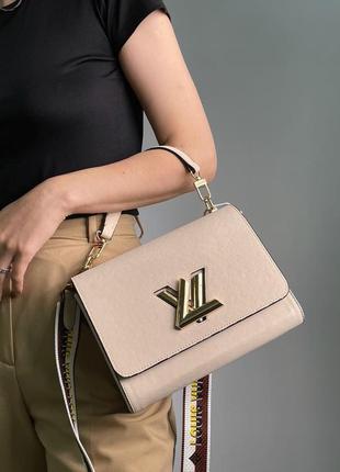 Женская сумка louis vuitton large twist mm epi leather beige