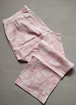 Бесподобные хлопковые брюки для дома в цветочный принт батал f&f8 фото