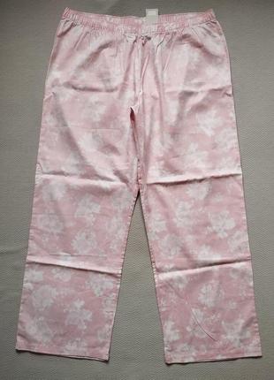 Бесподобные хлопковые брюки для дома в цветочный принт батал f&f1 фото