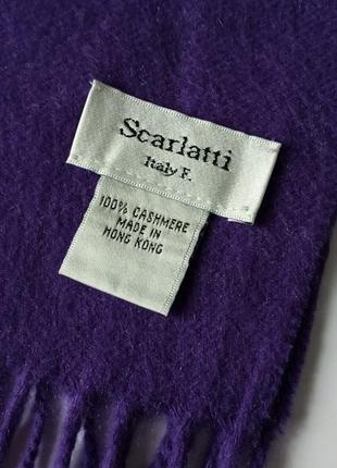 Кашемировый теплый шарф scarlatti 100% кашемир7 фото