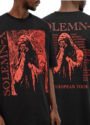 Футболка raf simons oversized solemn x black (м)