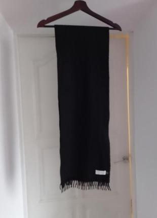 Черный шарф yves gerard из кашемира и шерсти2 фото