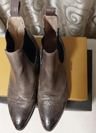 Качественные стильные кожаные брендовые ботинки челси melvin &amp; hamilton3 фото