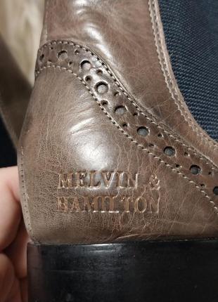 Качественные стильные кожаные брендовые ботинки челси melvin &amp; hamilton6 фото