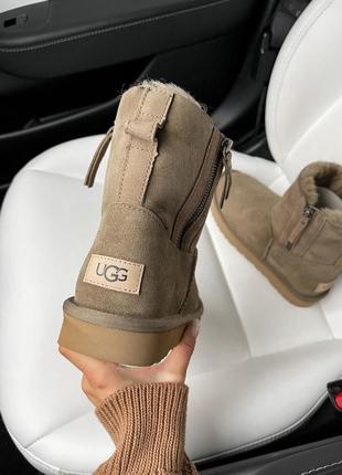 Распродажа ❌ натуральные женские мини угги на змейке ugg australia zip7 фото