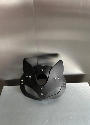 Кожаная маска кошки 7