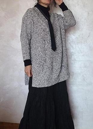 Джемпер пуловер свитер оверсайз батал длинный туника