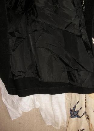 Шерстяная юбка а-силуэта с вышивкой сутажным шнуром6 фото