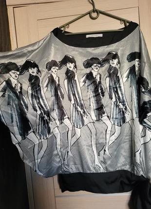 Блузка блуза туніка в принт3 фото