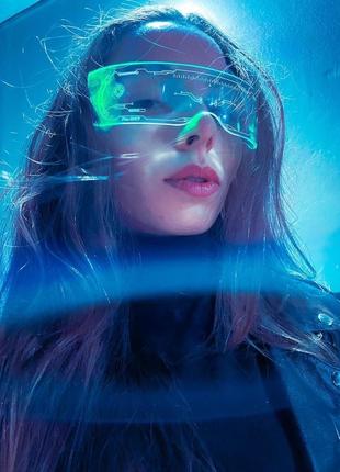 Очки лед киберпанк led cuberpunk technology glasses