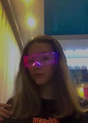 Очки лед киберпанк led cuberpunk technology glasses