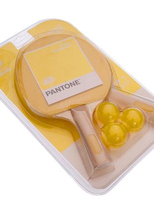 Набір для настільного тенісу pantone spk1004 жовтий набір (60508368)