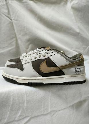 Круті кросівки nike sb dunk low x otomo katsuhiro grey brown сірі з коричневим