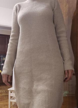 Платье новое с бирлой вязаное,тепла1 фото