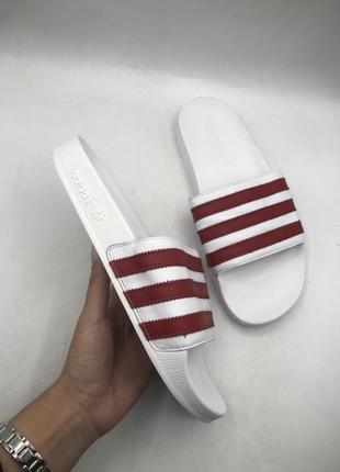 Кожаные шлепанцы adidas оригинал