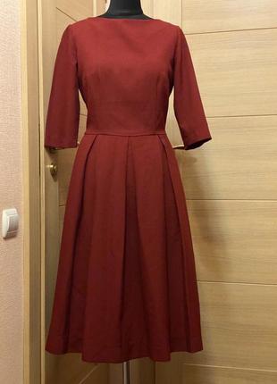 Эффектное вишневое платье 48, 50 размер л, хл1 фото