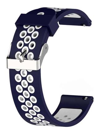 Ремінець для годинника 22 мм nike design синій з темно-білим