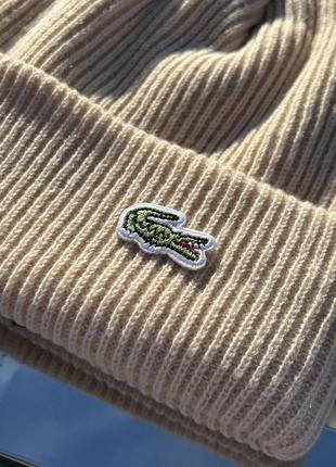 Нова шапка lacoste чоловіча зимова жіноча6 фото