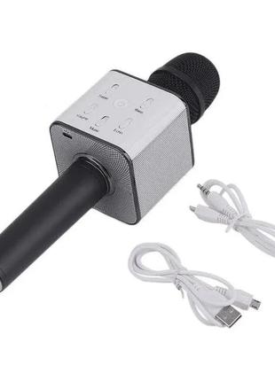 Дитячий бездротовий мікрофон караоке q7 usb з функцією зміни голосу без чохла2 фото